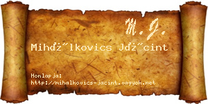 Mihálkovics Jácint névjegykártya